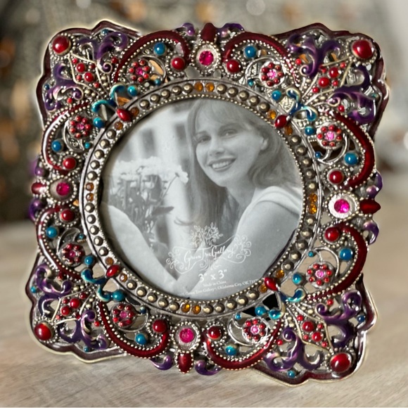 Green Tree Gallery Boho Silver Tone and Gem Colored Frame - Picture 6 of 6
